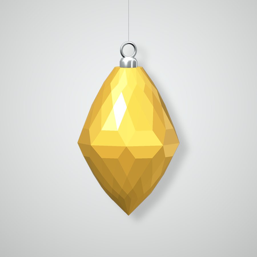 Lattice Drop A Ornament, harvest gold
