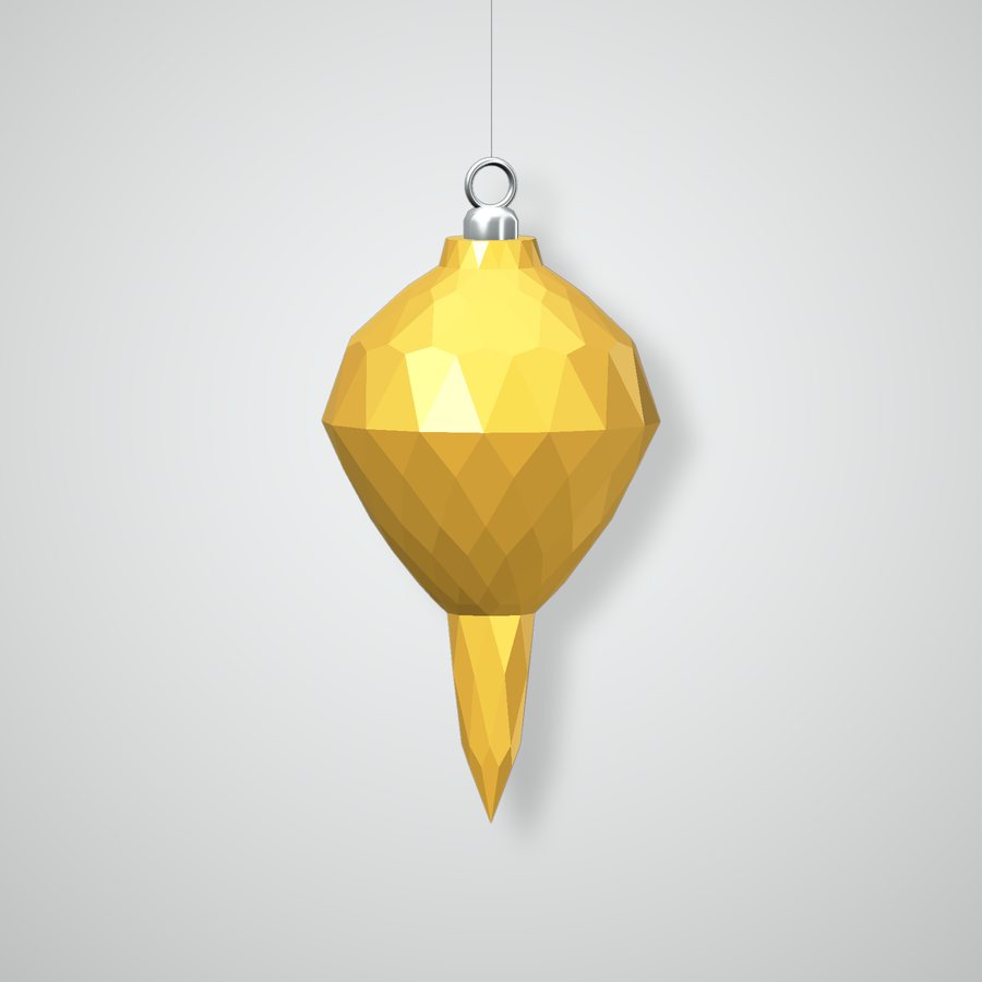 Lattice Finial Ornament, harvest gold