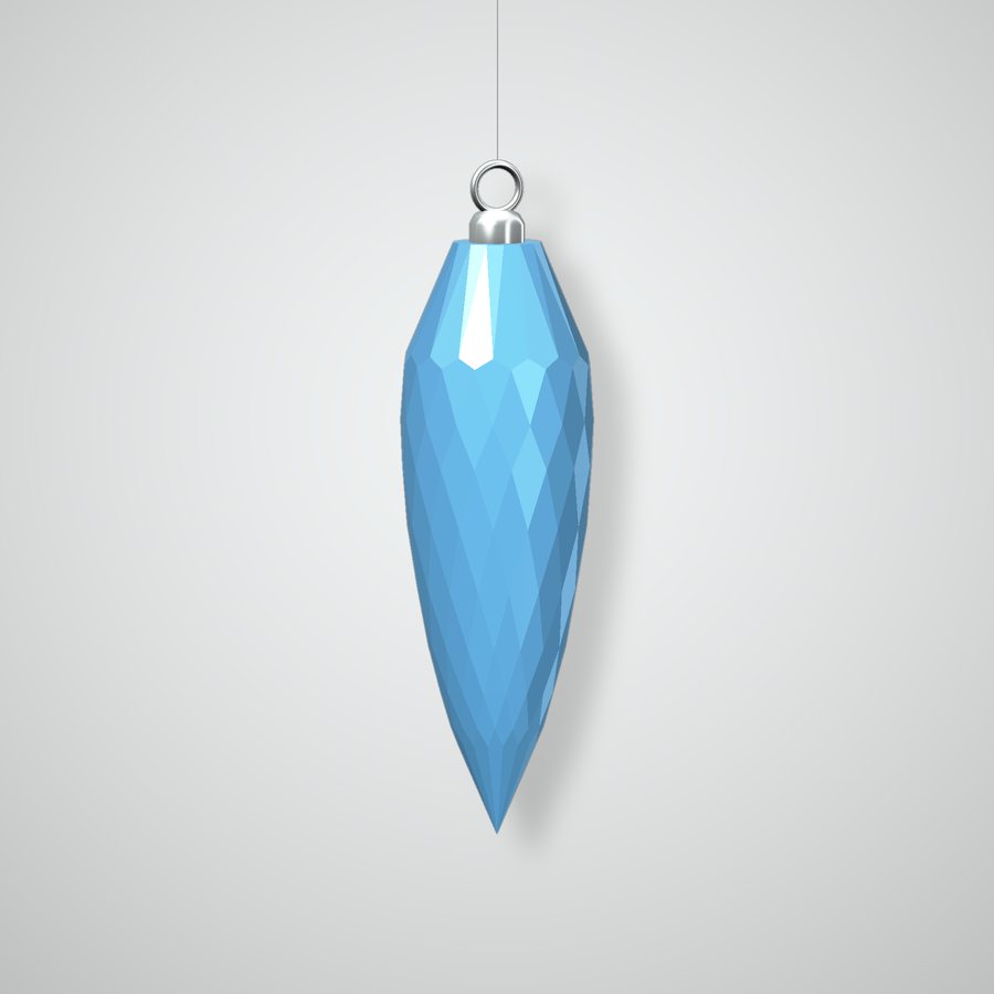 Lattice Icicle Ornament, electra blue