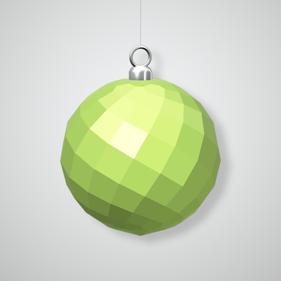 Spiral Twist Ornament, apple green