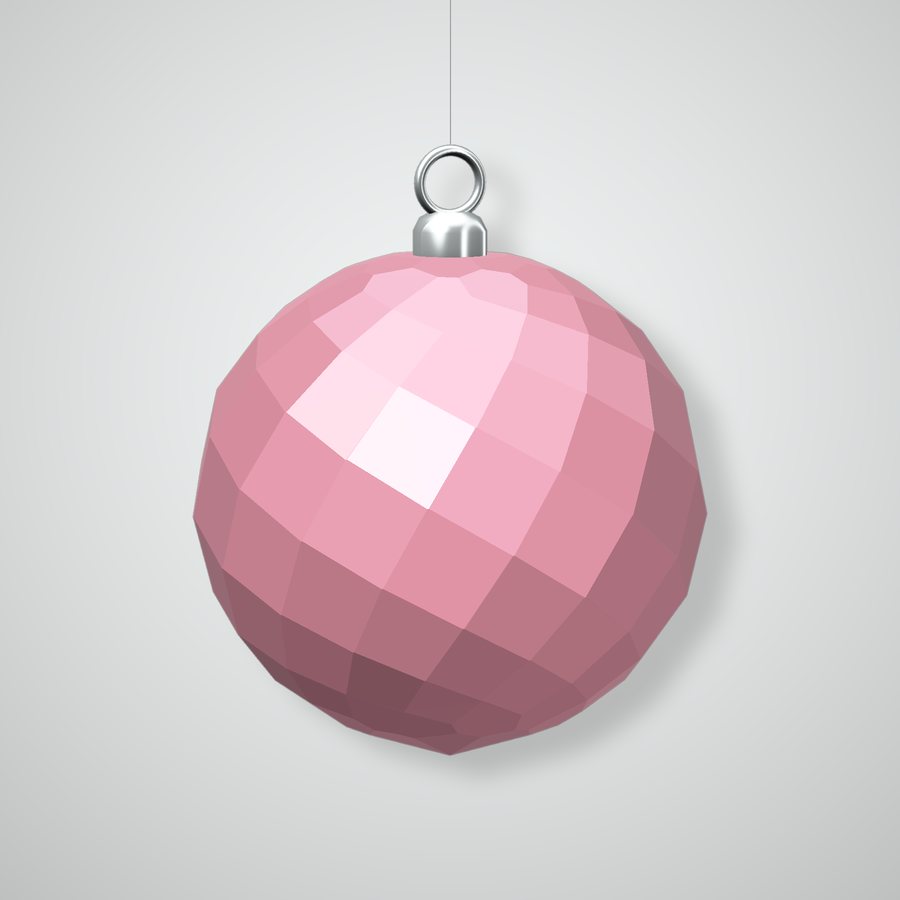 Spiral Twist Ornament, rose