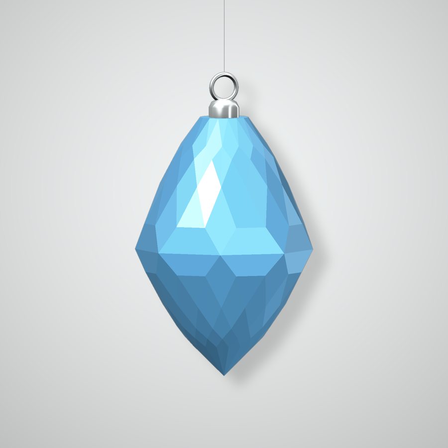 Lattice Drop A Ornament, electra blue