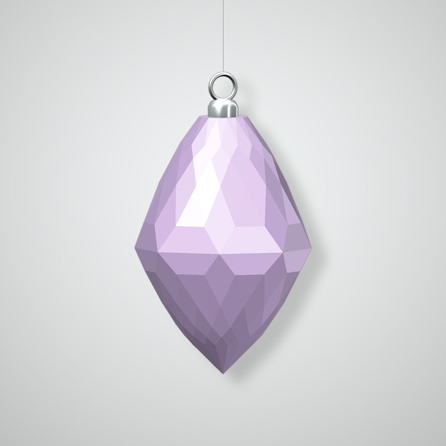 Lattice Drop A Ornament, lilac