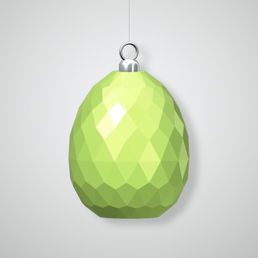 Lattice Egg Ornament, apple green