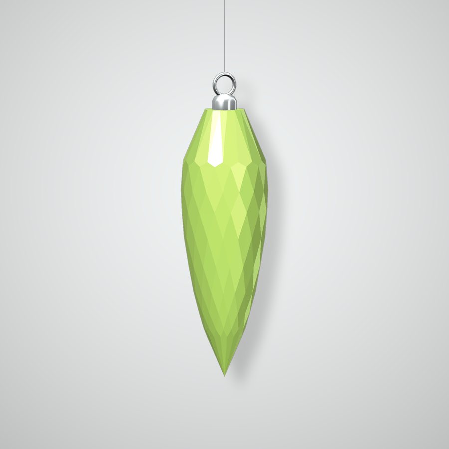 Lattice Icicle Ornament, apple green