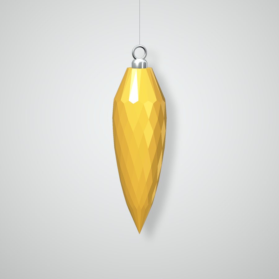 Lattice Icicle Ornament, harvest gold