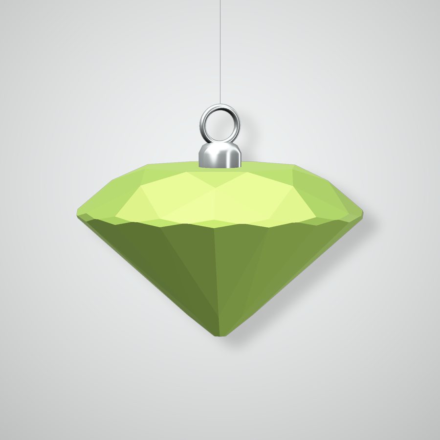 The Diamond Ornament, apple green