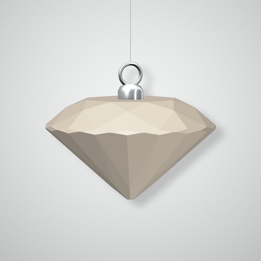 The Diamond Ornament, natural bisque