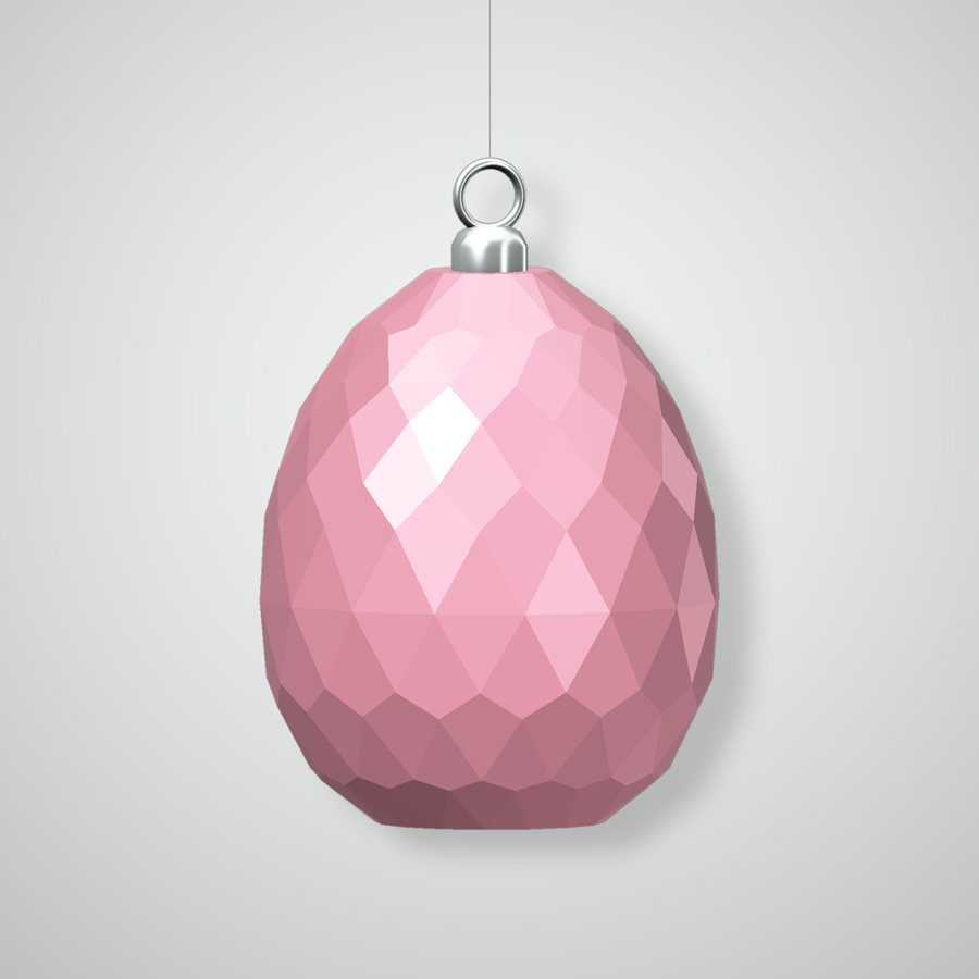 Lattice Egg Ornament, rose