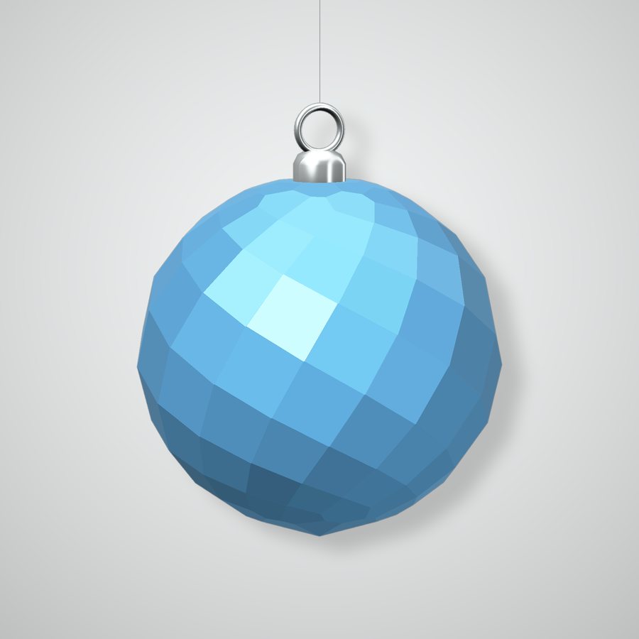 Spiral Twist Ornament, glazed