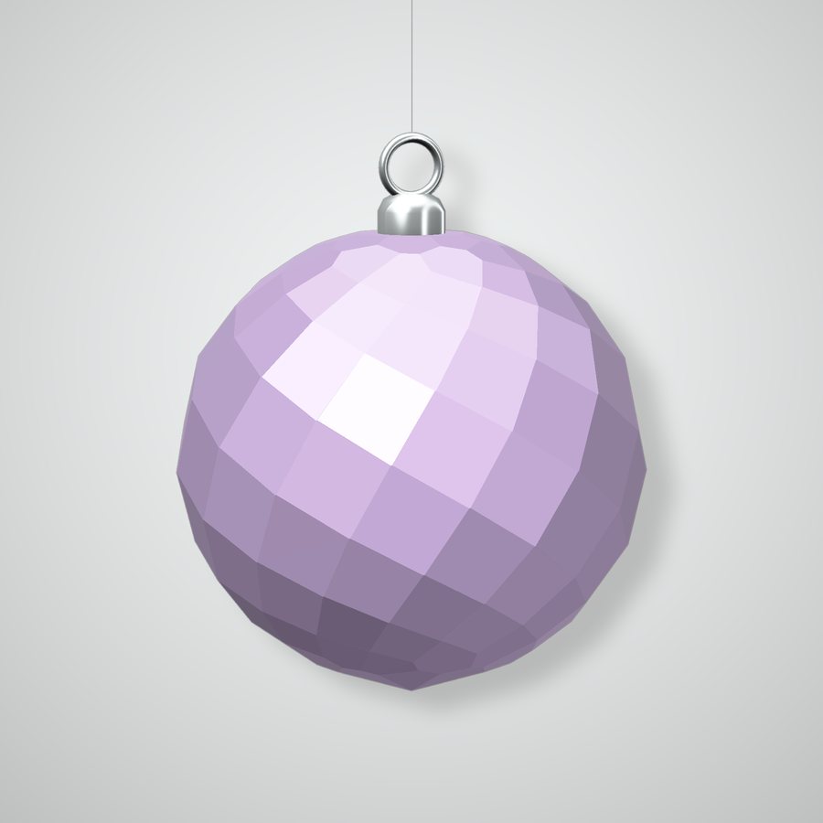 Spiral Twist ornament in lilac glaze