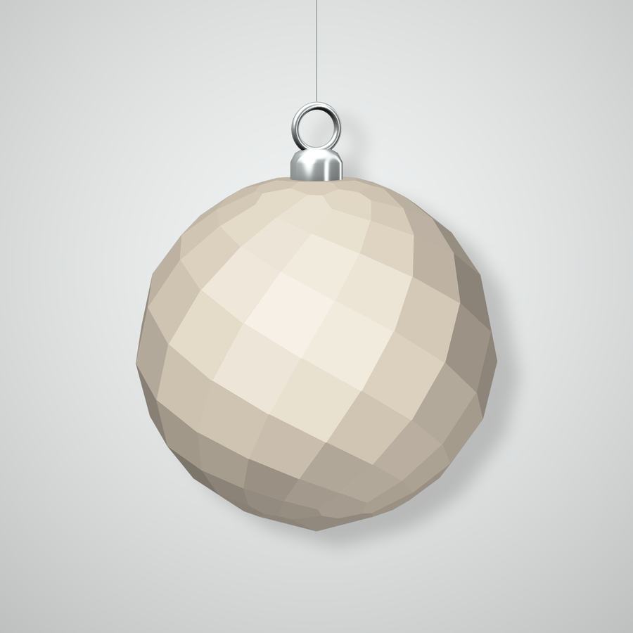 Spiral Twist Ornament, natural bisque