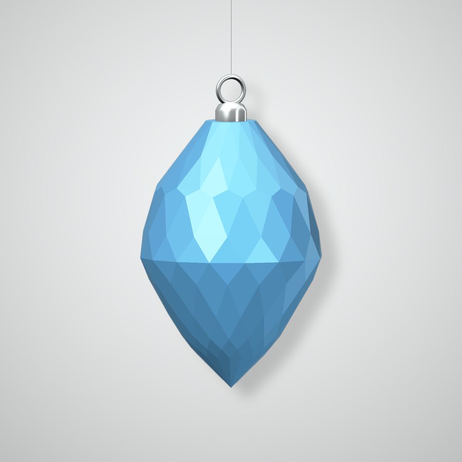 Lattice Drop B Ornament, electra blue