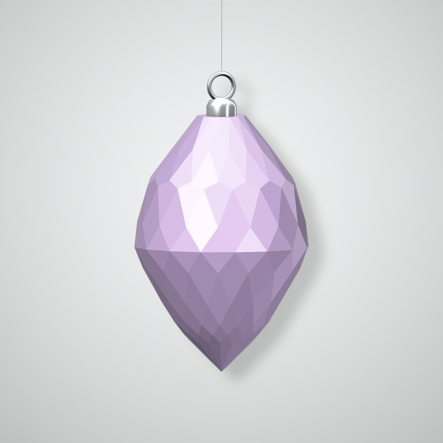 Lattice Drop B Ornament, lilac