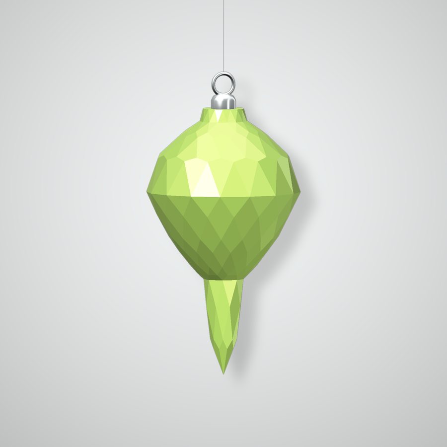 Lattice Finial Ornament, apple green
