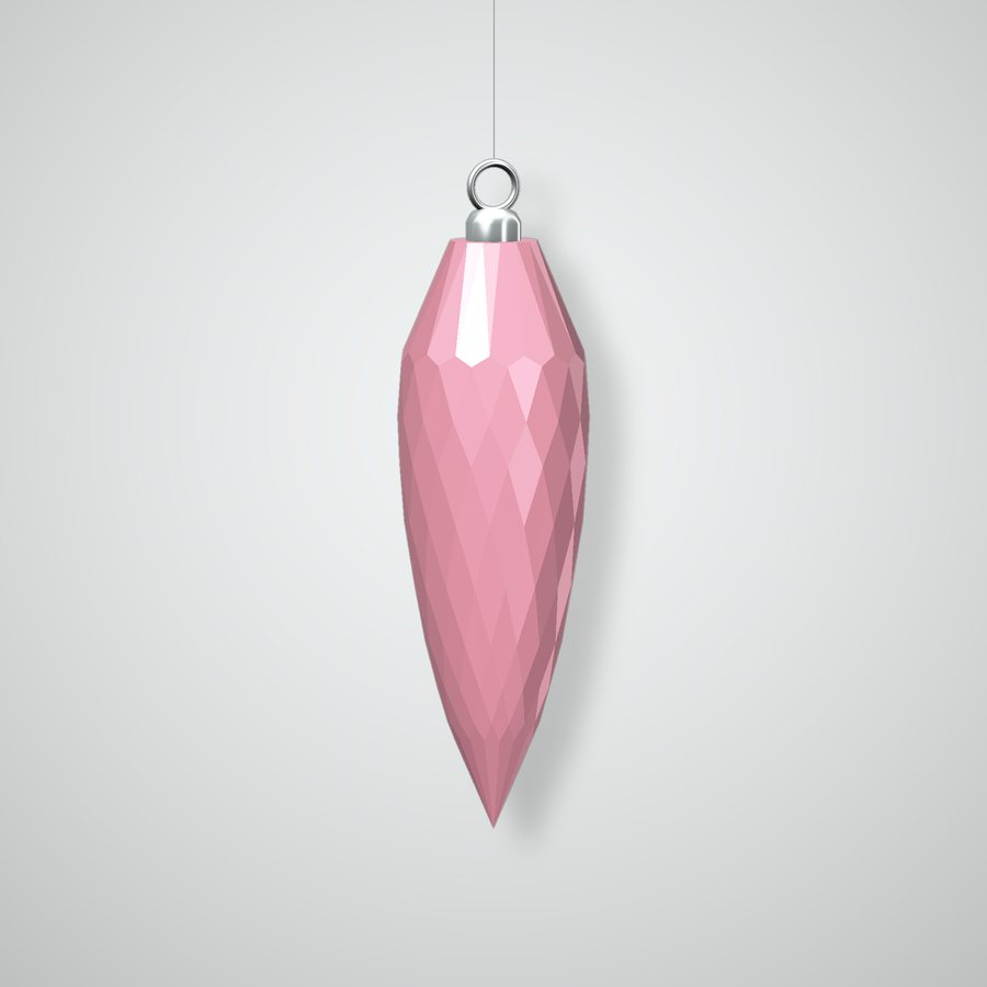 Lattice Icicle Ornament, rose
