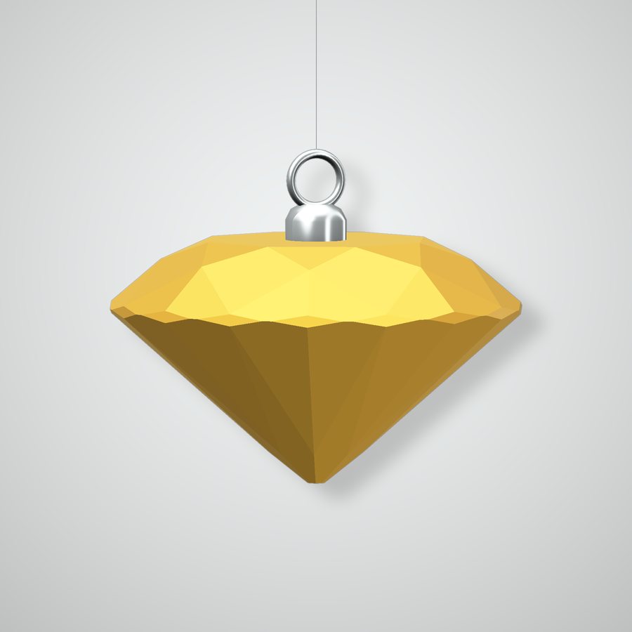 The Diamond Ornament, harvest gold