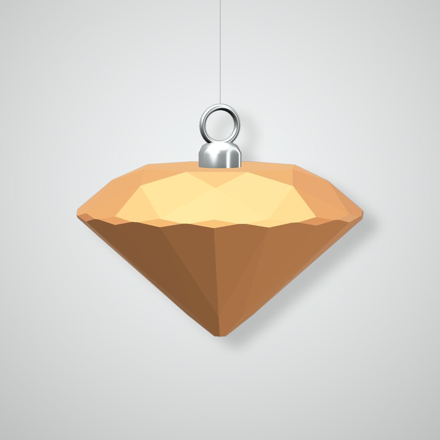 The Diamond Ornament, orange sorbet